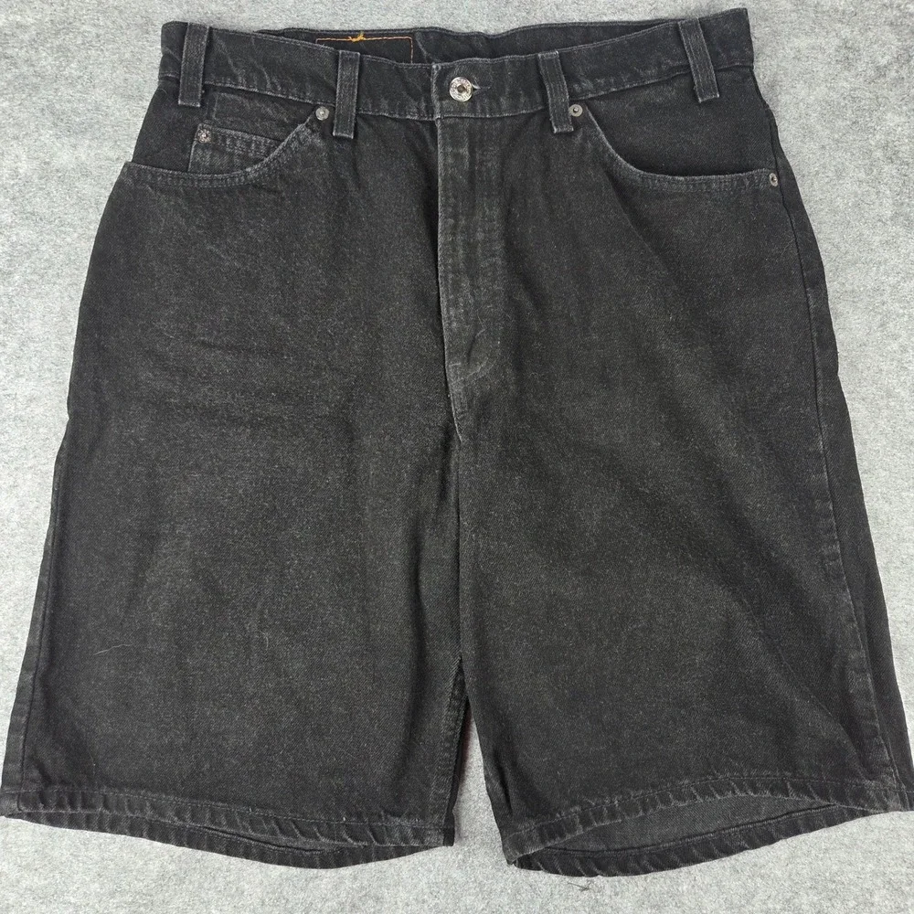 Vintage Levis 560 Loose Fit Black Denim Shorts Mens 34 USA 90s 36560-1759